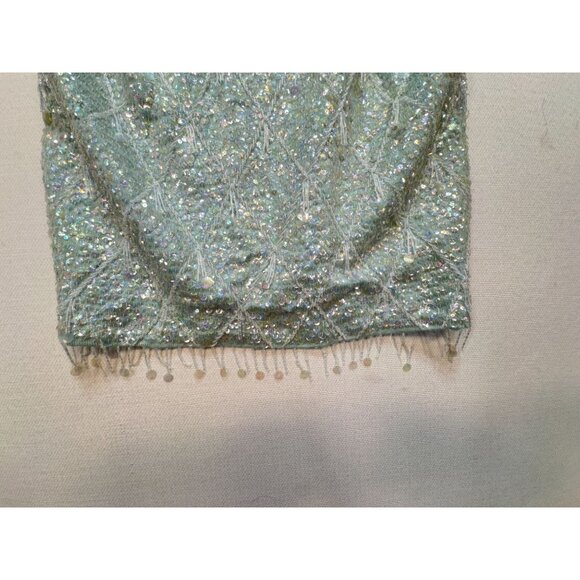 Vintage 100% Wool Sequined Beaded Tank Top Made In Hong Kong - Picture 6 of 16